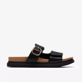 Sandali bassi da donna Arwell Step in pelle nera