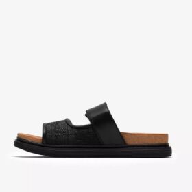 Sandali bassi da donna Arwell Step in pelle nera