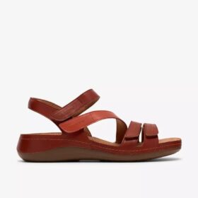 Sandali bassi da donna Cecily Mix in combinazione arancione bruciato