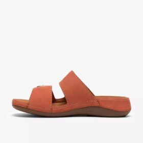 Sandali bassi da donna Cecily Step arancione bruciato