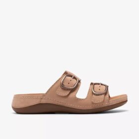 Sandali bassi da donna Cecily Step in nabuk beige