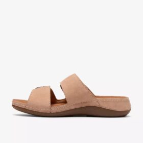 Sandali bassi da donna Cecily Step in nabuk beige