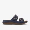 Sandali bassi da donna Cecily Step in nabuk blu navy Sandali bassi da donna Cecily Step in nabuk blu navy