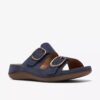 Sandali bassi da donna Cecily Step in nabuk blu navy Sandali bassi da donna Cecily Step in nabuk blu navy