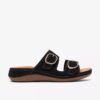 Sandali bassi da donna Cecily Step in nabuk nero Sandali bassi da donna Cecily Step in nabuk nero