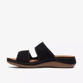 Sandali bassi da donna Cecily Step in nabuk nero