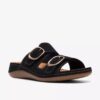 Sandali bassi da donna Cecily Step in nabuk nero Sandali bassi da donna Cecily Step in nabuk nero