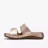 Sandali bassi da donna Cecily Step in pelle color champagne Sandali bassi da donna Cecily Step in pelle color champagne