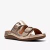 Sandali bassi da donna Cecily Step in pelle color champagne Sandali bassi da donna Cecily Step in pelle color champagne