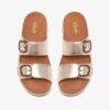 Sandali bassi da donna Cecily Step in pelle color champagne Sandali bassi da donna Cecily Step in pelle color champagne