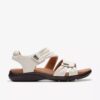 Sandali bassi da donna Kitly Ave in pelle bianco sporco Sandali bassi da donna Kitly Ave in pelle bianco sporco