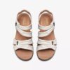 Sandali bassi da donna Kitly Ave in pelle bianco sporco Sandali bassi da donna Kitly Ave in pelle bianco sporco