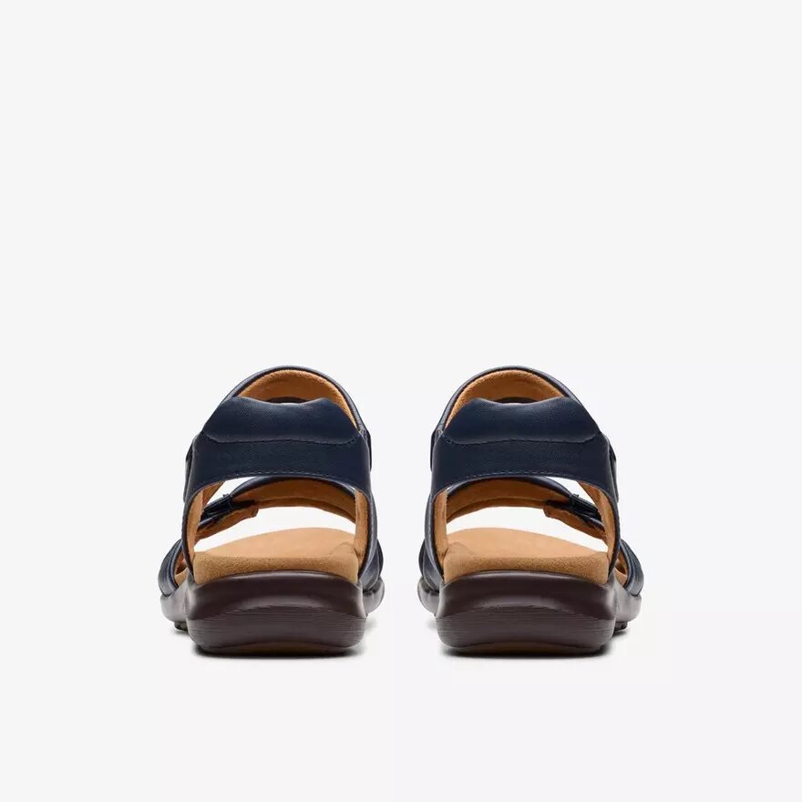 Sandali bassi da donna Kitly Ave in pelle blu navy Sandali bassi da donna Kitly Ave in pelle blu navy