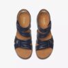 Sandali bassi da donna Kitly Ave in pelle blu navy Sandali bassi da donna Kitly Ave in pelle blu navy