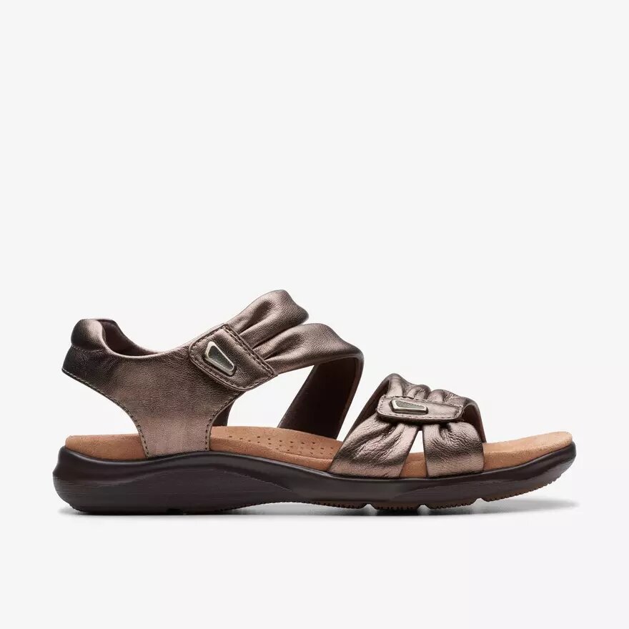 Sandali bassi da donna Kitly Ave in pelle color bronzo Sandali bassi da donna Kitly Ave in pelle color bronzo