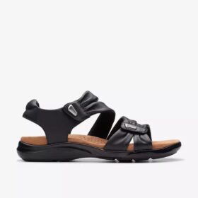 Sandali bassi da donna Kitly Ave in pelle nera