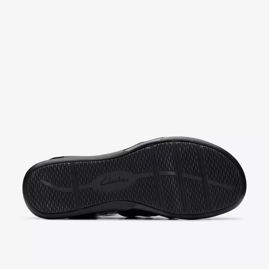 Sandali bassi da donna Kitly Ave in pelle nera Sandali bassi da donna Kitly Ave in pelle nera