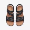 Sandali bassi da donna Kitly Ave in pelle nera Sandali bassi da donna Kitly Ave in pelle nera