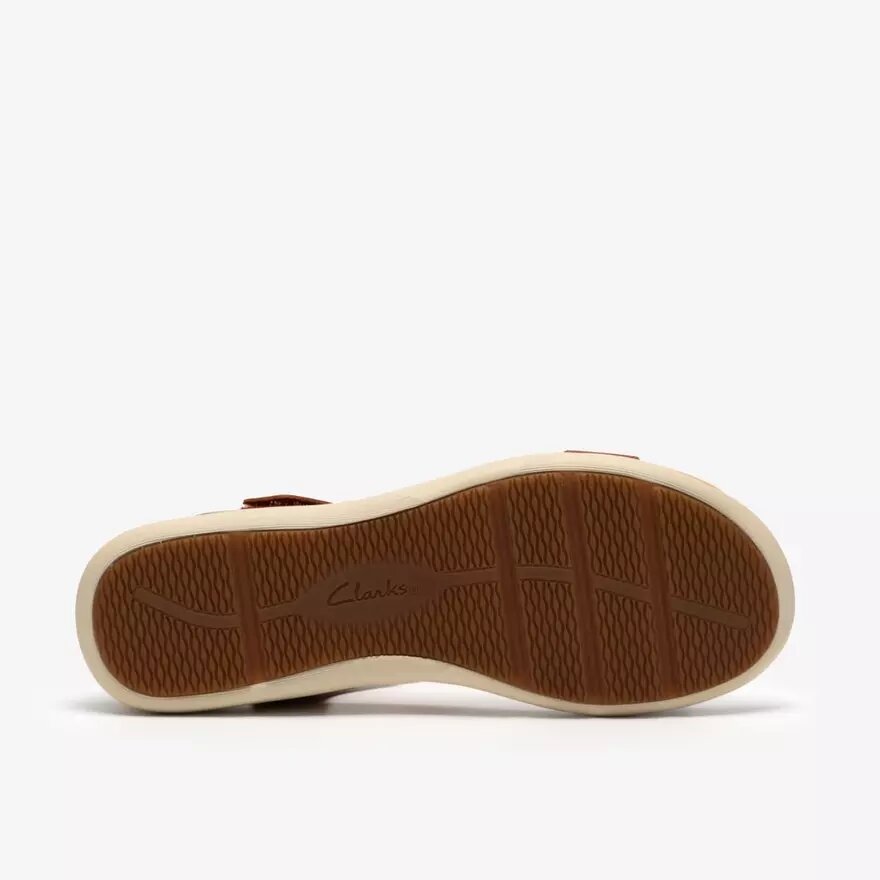 Sandali bassi da donna Kitly Gem in pelle arancione bruciato Sandali bassi da donna Kitly Gem in pelle arancione bruciato