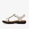 Sandali bassi da donna Kitly Gem in pelle bianca Sandali bassi da donna Kitly Gem in pelle bianca