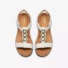Sandali bassi da donna Kitly Gem in pelle bianca Sandali bassi da donna Kitly Gem in pelle bianca