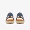 Sandali bassi da donna Kitly Gem in pelle blu denim Sandali bassi da donna Kitly Gem in pelle blu denim