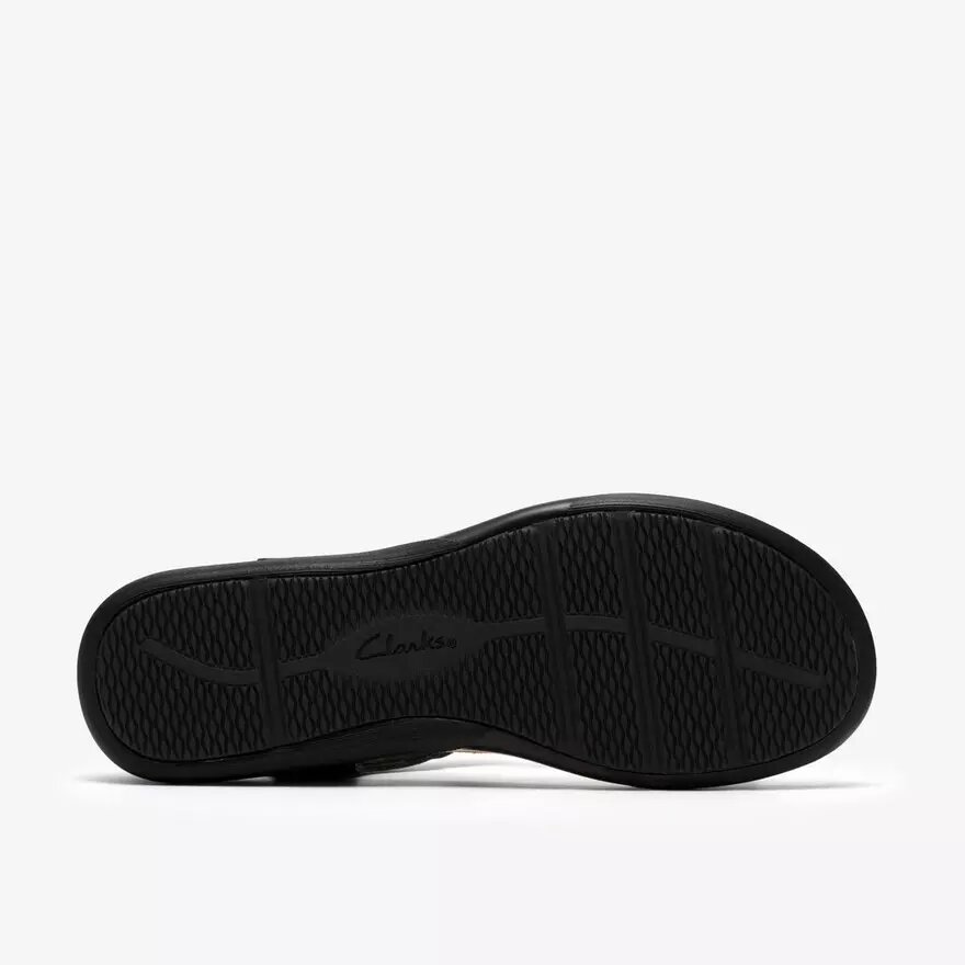 Sandali bassi da donna Kitly Gem in pelle nera Sandali bassi da donna Kitly Gem in pelle nera