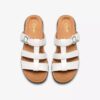 Sandali bassi da donna Kitly Pearl in vernice bianca Sandali bassi da donna Kitly Pearl in vernice bianca