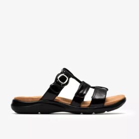 Sandali bassi da donna Kitly Pearl in vernice nera