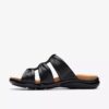 Sandali bassi da donna Kitly Slide in pelle nera Sandali bassi da donna Kitly Slide in pelle nera