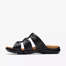 Sandali bassi da donna Kitly Slide in pelle nera