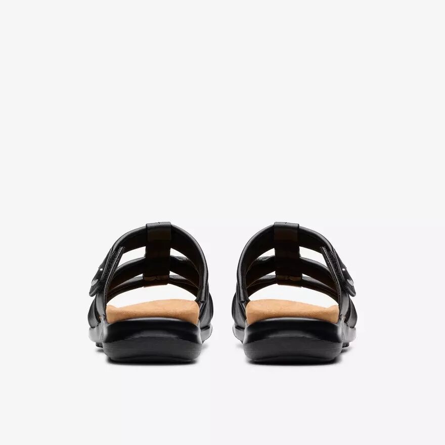 Sandali bassi da donna Kitly Slide in pelle nera Sandali bassi da donna Kitly Slide in pelle nera