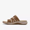 Sandali bassi da donna Maelynn Abby in pelle color cuoio