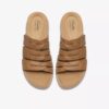 Sandali bassi da donna Maelynn Abby in pelle color cuoio