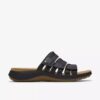 Sandali bassi da donna Maelynn Abby in pelle nera