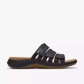 Sandali bassi da donna Maelynn Abby in pelle nera