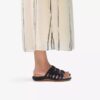 Sandali bassi da donna Maelynn Abby in pelle nera
