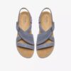 Sandali bassi da donna Maelynn Gem in nabuk blu denim Sandali bassi da donna Maelynn Gem in nabuk blu denim
