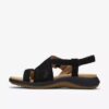 Sandali bassi da donna Maelynn Gem in nabuk nero