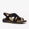 Sandali bassi da donna Maelynn Gem in nabuk nero