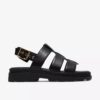 Sandali bassi da donna Orinoco3 con cinturino in pelle nera Sandali bassi da donna Orinoco3 con cinturino in pelle nera