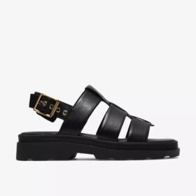 Sandali bassi da donna Orinoco3 con cinturino in pelle nera