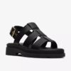Sandali bassi da donna Orinoco3 con cinturino in pelle nera Sandali bassi da donna Orinoco3 con cinturino in pelle nera