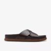 Sandali bassi da uomo Torford Cross in pelle marrone Sandali bassi da uomo Torford Cross in pelle marrone