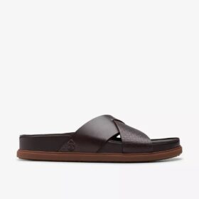 Sandali bassi da uomo Torford Cross in pelle marrone Sandali bassi da uomo Torford Cross in pelle marrone