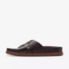 Sandali bassi da uomo Torford Cross in pelle marrone Sandali bassi da uomo Torford Cross in pelle marrone