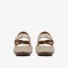 Sandali con listini da donna Cecily Strap in pelle color crema