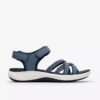 Sandali con listini da donna Mira Shore blu navy