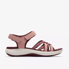 Sandali con listini da donna Mira Shore color marrone rossiccio
