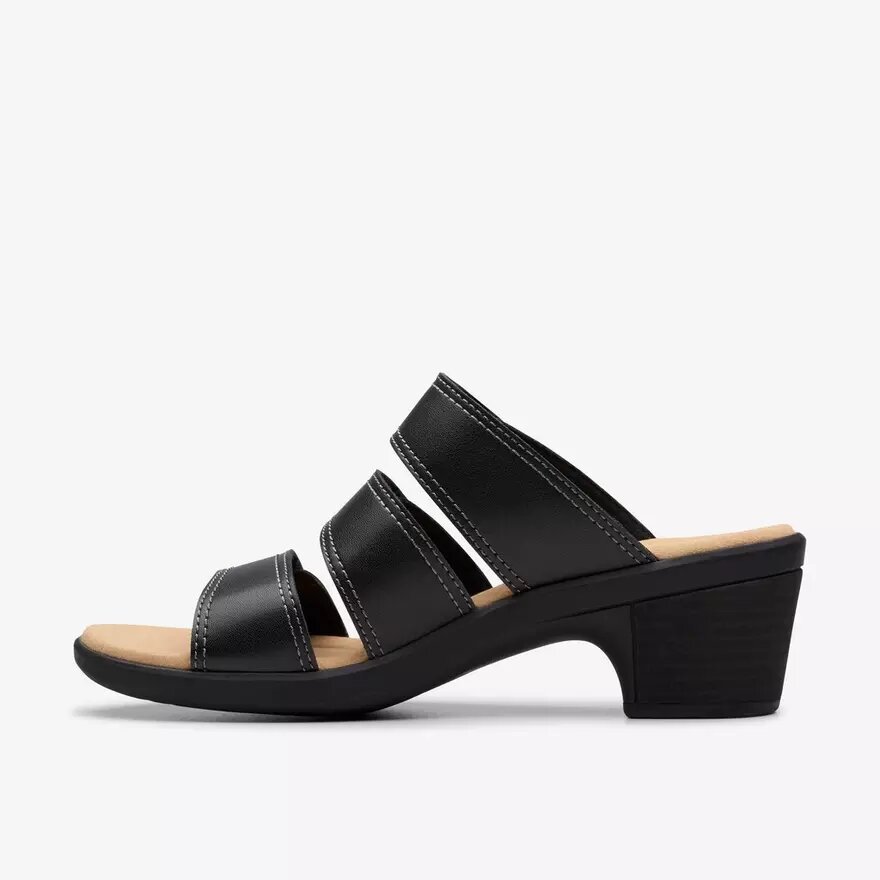 Sandali con tacco da donna Emily 2 Adella in pelle nera Sandali con tacco da donna Emily 2 Adella in pelle nera